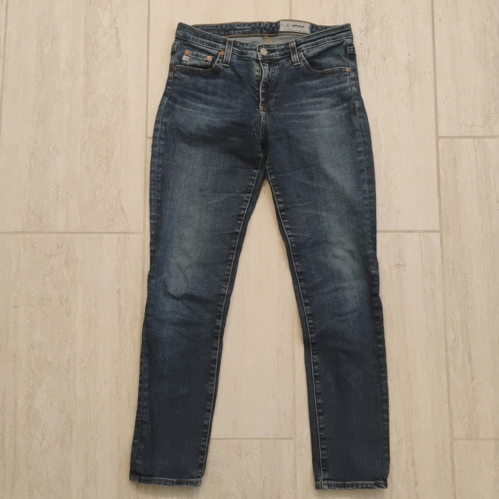 AG Adriano Goldschmied Prima Ankle Cigarette Jeans Womens 28 Medium Wash Stretch